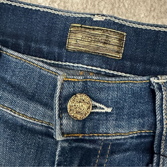MOTHER Jeans | Slit Hem Medium Wash High Waisted Insider Slim Ankle Fray - Picture 7 of 11